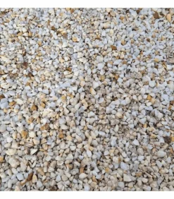 RACINE - Paillage minéral gravier marbre blanc 8-12mm, sac de 20 kg - f-pai064