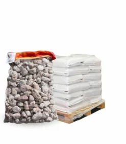 RACINE - Paillage minéral galet marbre rouge 25-40mm, 10 sacs de 20 kg - f-pai070-10x20