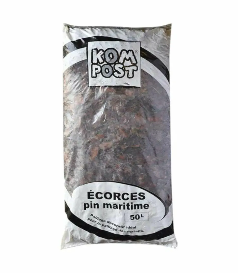 RACINE - Paillage végétal biodégradable écorces de pin maritime, sac 50 l - kom37