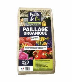 RACINE - Paillis de lin, organique et naturelle pour jardins potagers, 21 balles de 220l - f-pai058-21x220