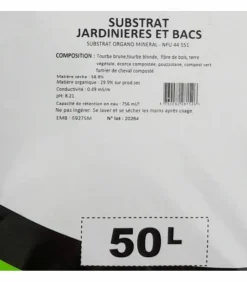 RACINE - Substrat jardinières et bacs, sac 50 l - pro11