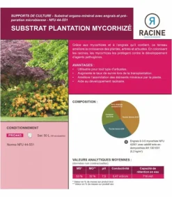 RACINE - Substrat plantation mycorhizé, 10 sacs de 50 litres - pro443-10x50