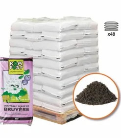 RACINE - Terreau terre de bruyère forestière 48 sacs 40 litres plantes extérieures