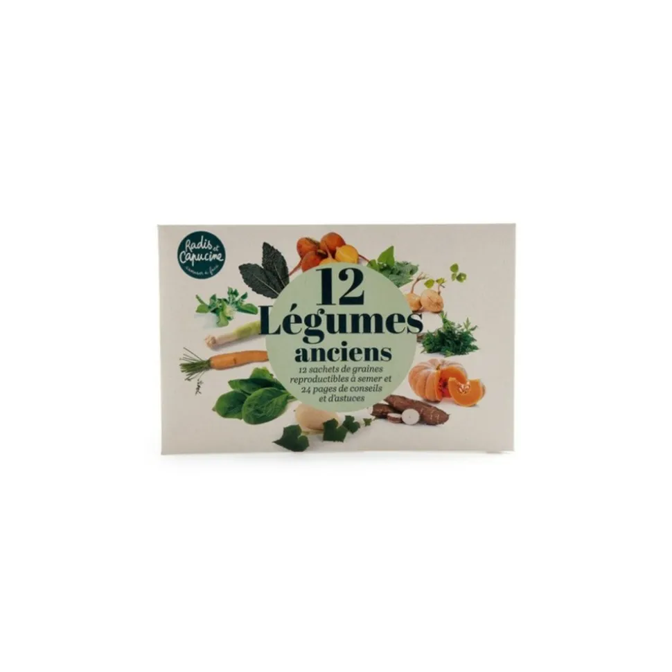 RADIS ET CAPUCINE - Enveloppe de graines anciens à semer (12 variétés)