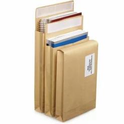 RAJA - 100 pochettes kraft renforcées dépliables - 26 x 28 cm