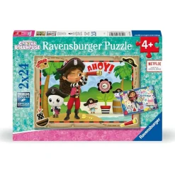 RAVENSBURGER - Puzzle gabby la fête des pirates 2x24 pcs