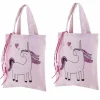 RAYHER - 2 sacs en coton rose 25 x 20 cm - licorne