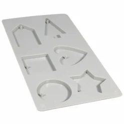 RAYHER - Moule en silicone 6 formes - maison, rond, carré, coeur, sapin, étoile