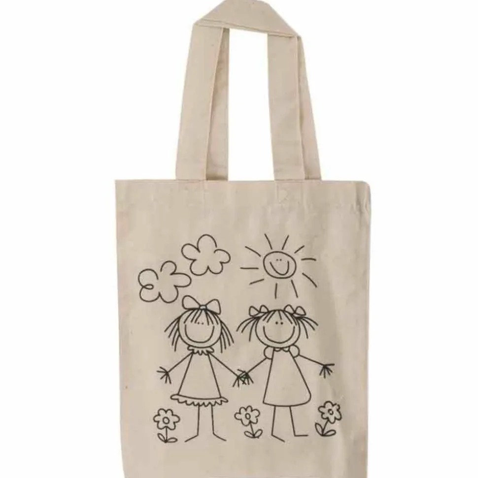 RAYHER - Sac en coton petites filles 25 x 20 cm