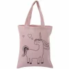 RAYHER - Sac en coton rose 25 x 20 cm - licorne