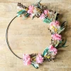 RECONCILIATION VEGETALE - Couronne murale de fleurs séchées honorine d50cm