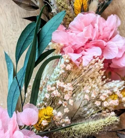 RECONCILIATION VEGETALE - Couronne murale de fleurs séchées honorine d50cm