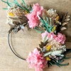 RECONCILIATION VEGETALE - Couronne murale de fleurs séchées honorine d20cm