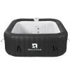 RELXTIME - Spa gonflable 6 places carré - relxtime - 130 jets - noir - filtre et bâche inclus