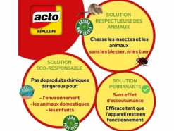 RETRO - Retro répulsif ultrasons rats souris loirs lérots 280m2 - rus3