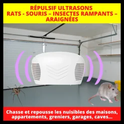 RETRO - Retro répulsif ultrasons rats souris loirs lérots 280m2 - rus3