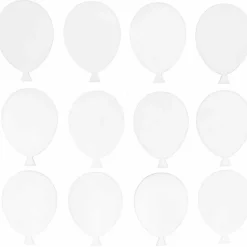 RICO DESIGN - 12 ballons en bois blanc grand 52 mm
