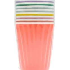 RICO DESIGN - 8 gobelets en carton multicolores