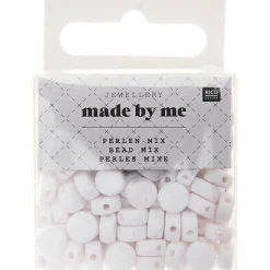 RICO DESIGN - 165 perles rondes 5 x 7 mm - blanc