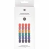 RICO DESIGN - 24 perles rondes doubles - bois arc-en-ciel - 22 mm