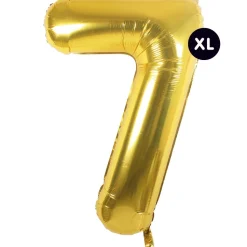 RICO DESIGN - Ballon aluminium chiffre "7" doré, haut. 86 cm