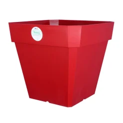 RIVIERA - Bac Soleilla carré Polypropylène 100% recyclable Rouge 40 x H.36cm