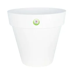 RIVIERA - Bac Soleilla rond en polypropylène 100% recyclable Blanc H.26,5 Ø.30cm