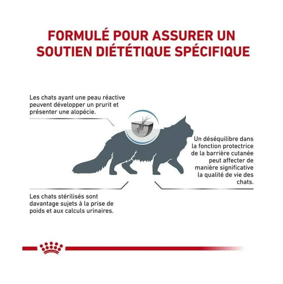 ROYAL CANIN - Croquettes chat veterinary cat skin coat - royal canin 1,5 kg