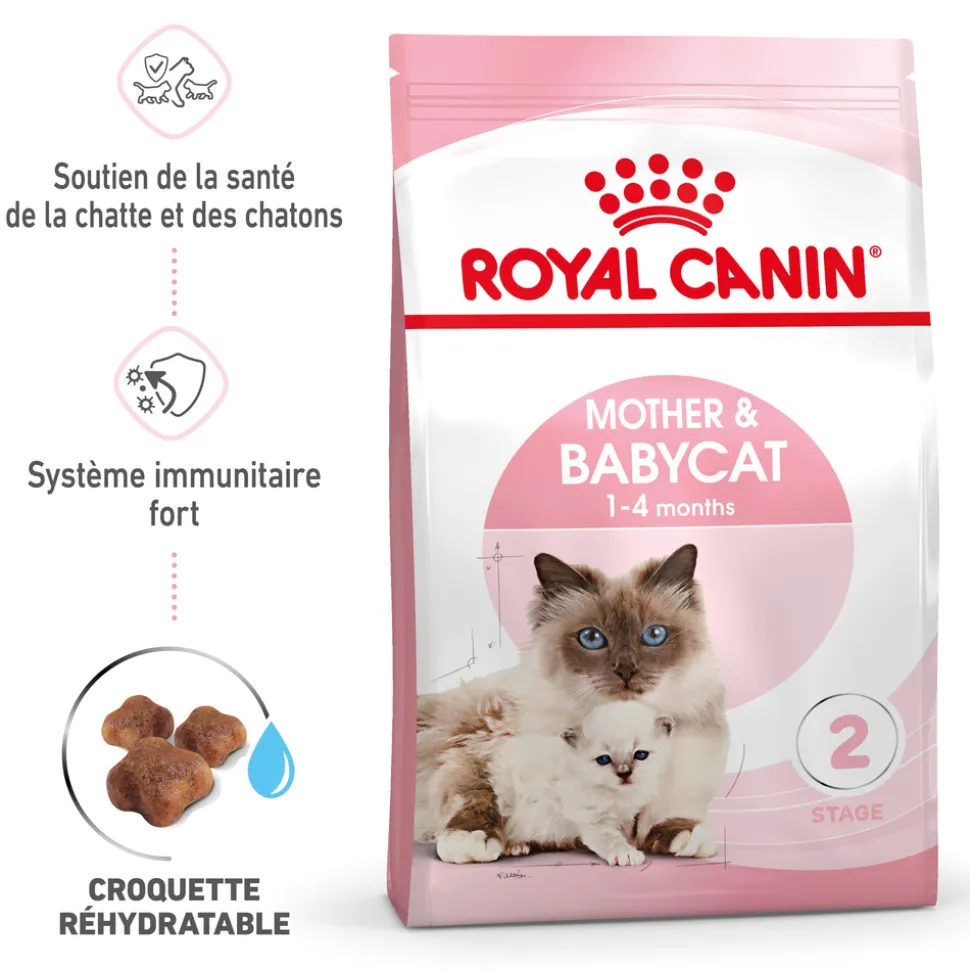 ROYAL CANIN - Croquettes chaton de 0 à 4 mois et chatte Mother&Babycat 2kg