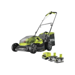 RYOBI - Tondeuse poussée ryobi 18v one+ - 2 batteries 4.0ah - chargeur - ry18lm37a-240