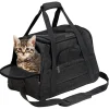 Sac à dos de chat portable et respirant pour sorties noir petit downypaws