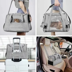 Sac à dos de chat portable et respirant pour sorties noir petit downypaws