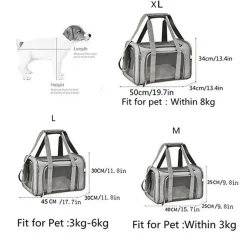 Sac à dos de chat portable et pliable pour sorties noir l downypaws