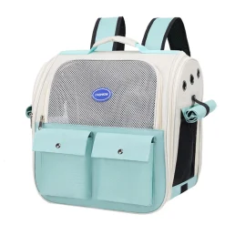 Sac à dos pour chat mcboson vert, anti-griffes pratique, bonne ventilation