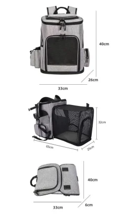 Sac à dos pour chat mcboson bleu - extensible, grande capacité, pliable