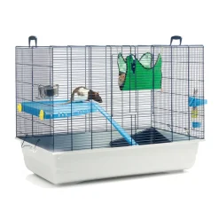 SAVIC - Cage rat/furet Freddy 2 bleu marine/gris 80x50x63cm