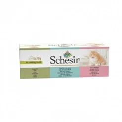 SCHESIR - Pack bouillon de cuisson 3 saveurs chat (boite 6x70g) - schesir 6x70 g