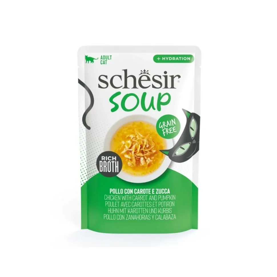 SCHESIR - Soupe poulet/citrouille schesir chat 40 g