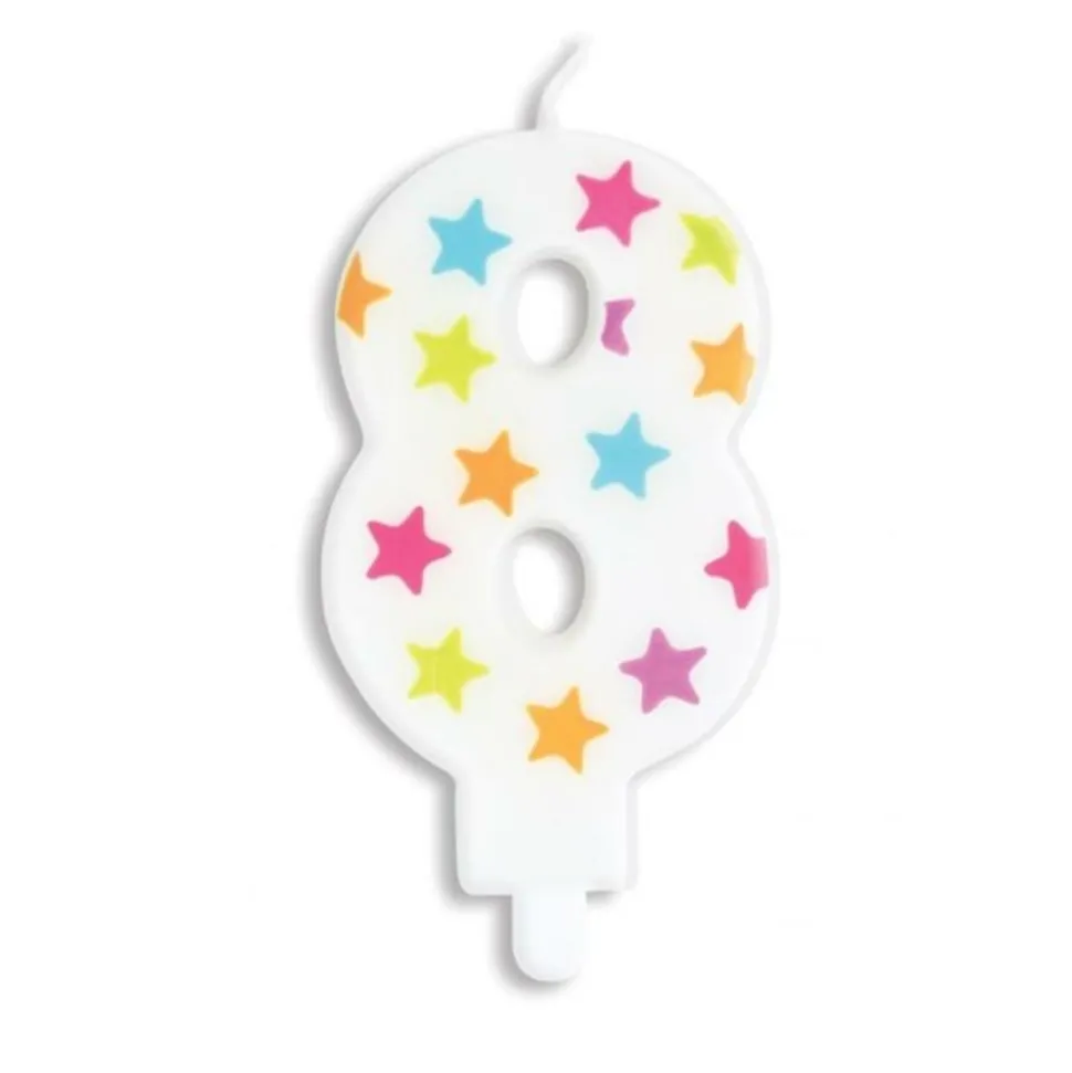 SCRAPCOOKING PARTY - Bougie d'anniversaire chiffre 8