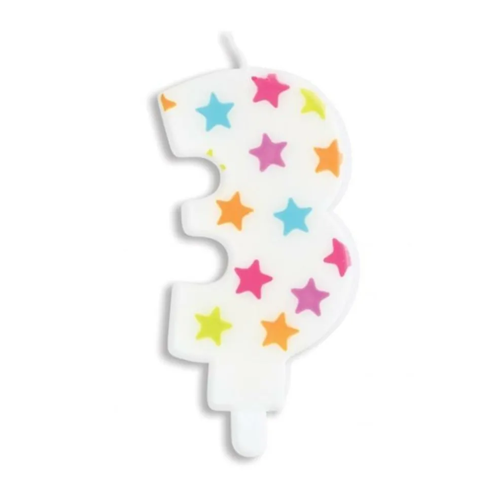 SCRAPCOOKING PARTY - Bougie d'anniversaire chiffre 3