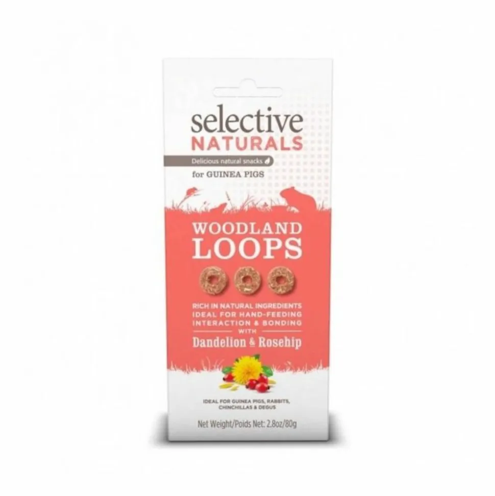 SELECTIVE - Friandises woodland loops cochon d'inde et rongeurs - selective 80 g