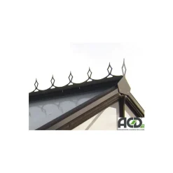 SERRES ACD PRESTIGE - Décoration faîtière en aluminium laqué, longueur 5 vitres