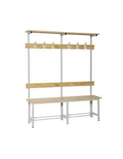 SIMONRACK - Banc vestiaire simonbench démonté simple avec plateau 6/1500 gris 1500x1800x350 - simonrack