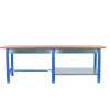 SIMONRACK - Etabli simonwork bt6 pro tandem laminate 2box 2600 bleu/hêtre bleu/hêtre 865x2600x750 - simonrack