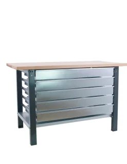 SIMONRACK - Etabli simonwork bt6 pro laminate 5box 1500 antracite/hêtre antracite/hêtre 865x1500x750 - simonrack