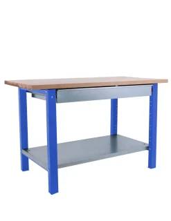 SIMONRACK - Etabli simonwork bt6 pro laminate 1box 1800 bleu/hêtre bleu/hêtre 865x1800x750 - simonrack