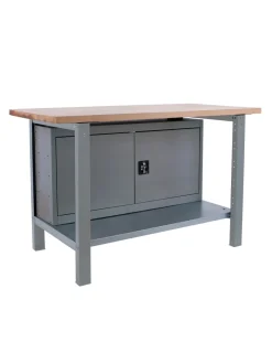 SIMONRACK - Etabli simonwork bt6 pro laminate cabinet 1800 gris/hêtre gris/hêtre 865x1800x750 - simonrack