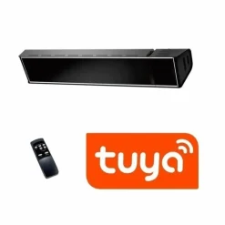 SINED - Chauffage infrarouge wifi 2000w en verre noir sined