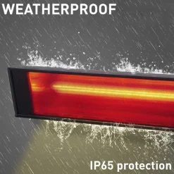 SINED - Chauffage infrarouge wifi 2000w en verre noir sined