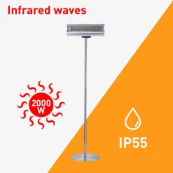 SINED - Chauffesol gris 2000w sined stufa infrarossi terra 2000